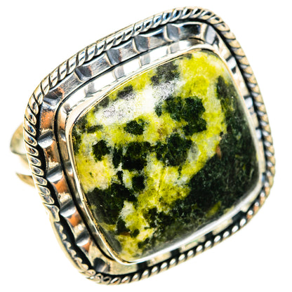 Serpentine Stone Rings handcrafted by Ana Silver Co - RING122172 - Photo 2