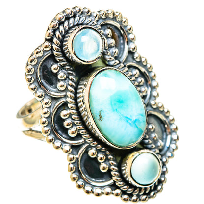 Larimar Rings handcrafted by Ana Silver Co - RING122204 - Photo 2
