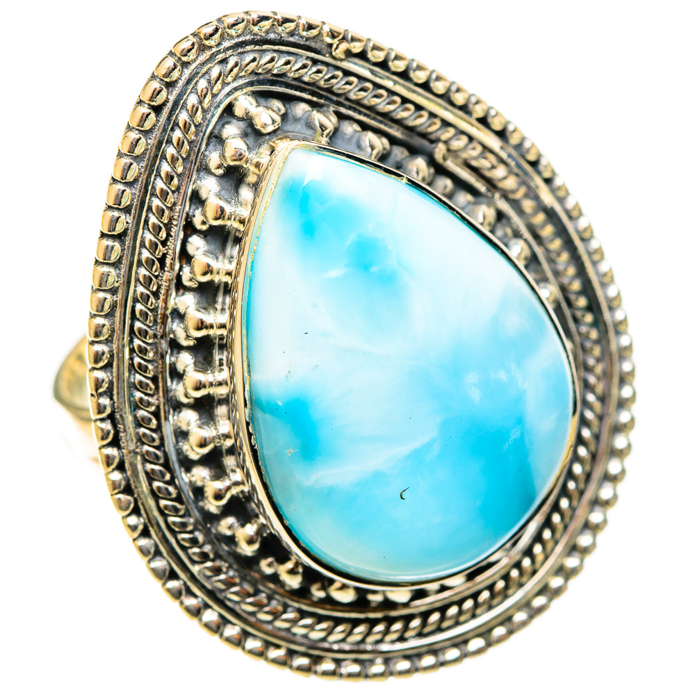 Larimar Rings handcrafted by Ana Silver Co - RING122206 - Photo 2