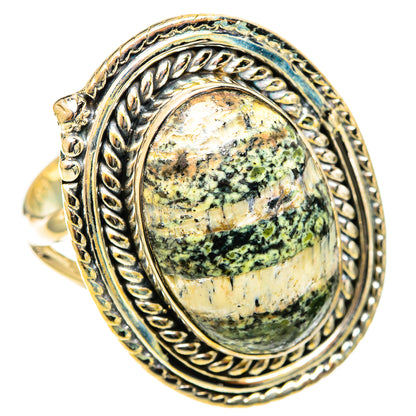 Green Swiss Opal Rings handcrafted by Ana Silver Co - RING122208 - Photo 2