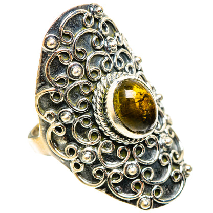 Green Tourmaline Rings handcrafted by Ana Silver Co - RING122222 - Photo 2