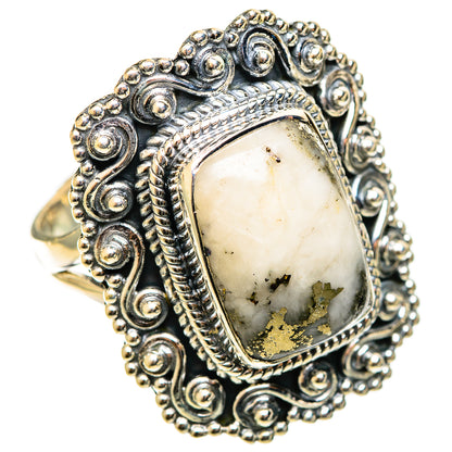 Pyrite Agate Rings handcrafted by Ana Silver Co - RING122227 - Photo 2