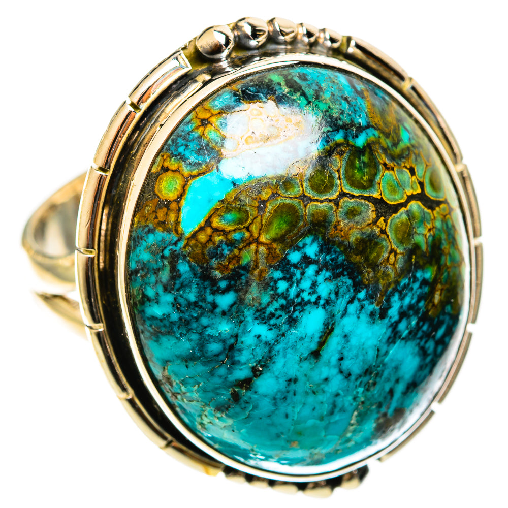 Chrysocolla Rings handcrafted by Ana Silver Co - RING122237 - Photo 2