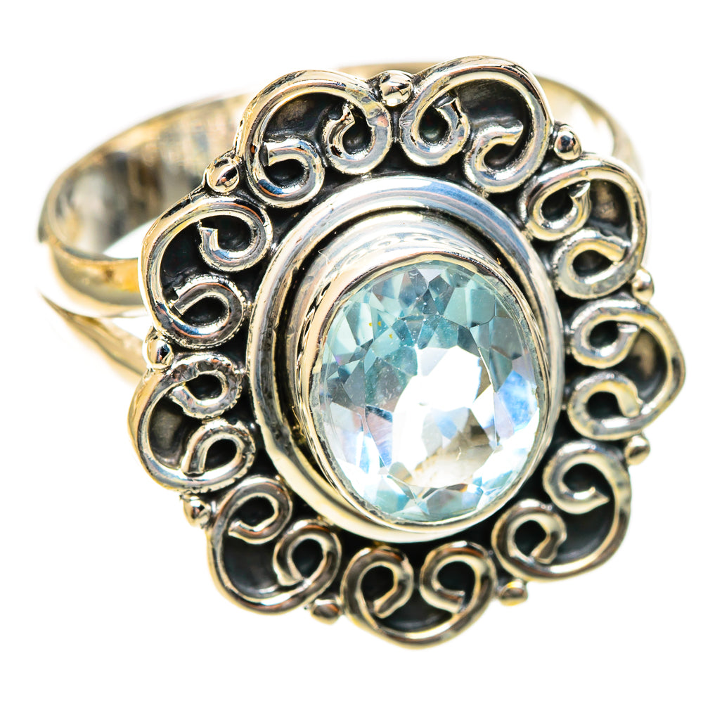 Blue Topaz Rings handcrafted by Ana Silver Co - RING122239 - Photo 2