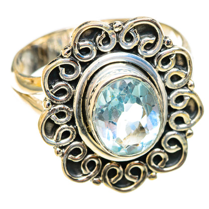 Blue Topaz Rings handcrafted by Ana Silver Co - RING122239 - Photo 2