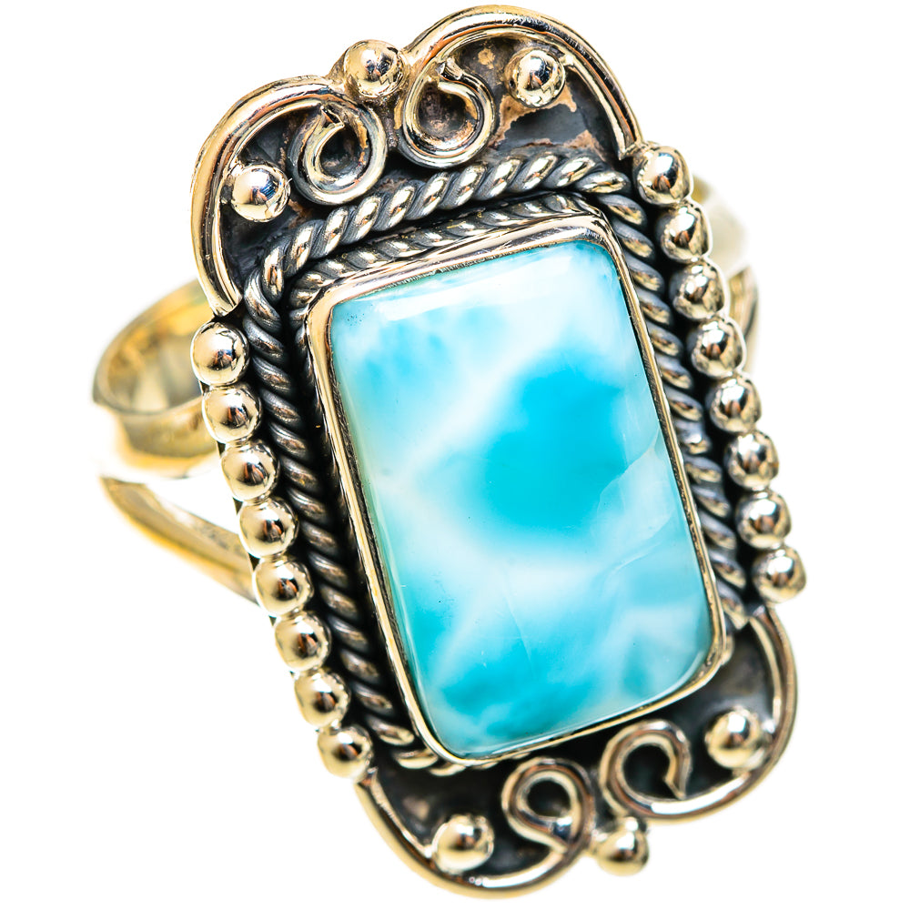 Larimar Rings handcrafted by Ana Silver Co - RING122261 - Photo 2