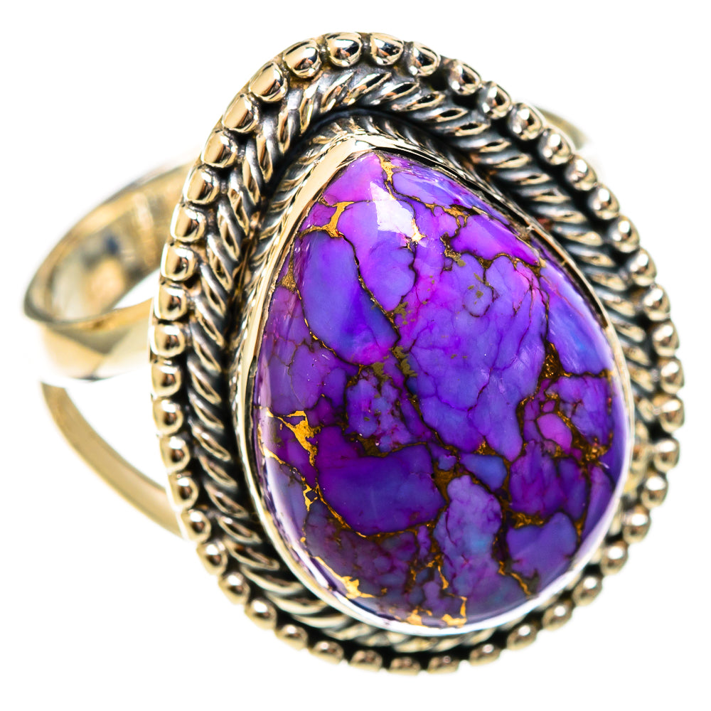Purple Copper Composite Turquoise Rings handcrafted by Ana Silver Co - RING122274 - Photo 2