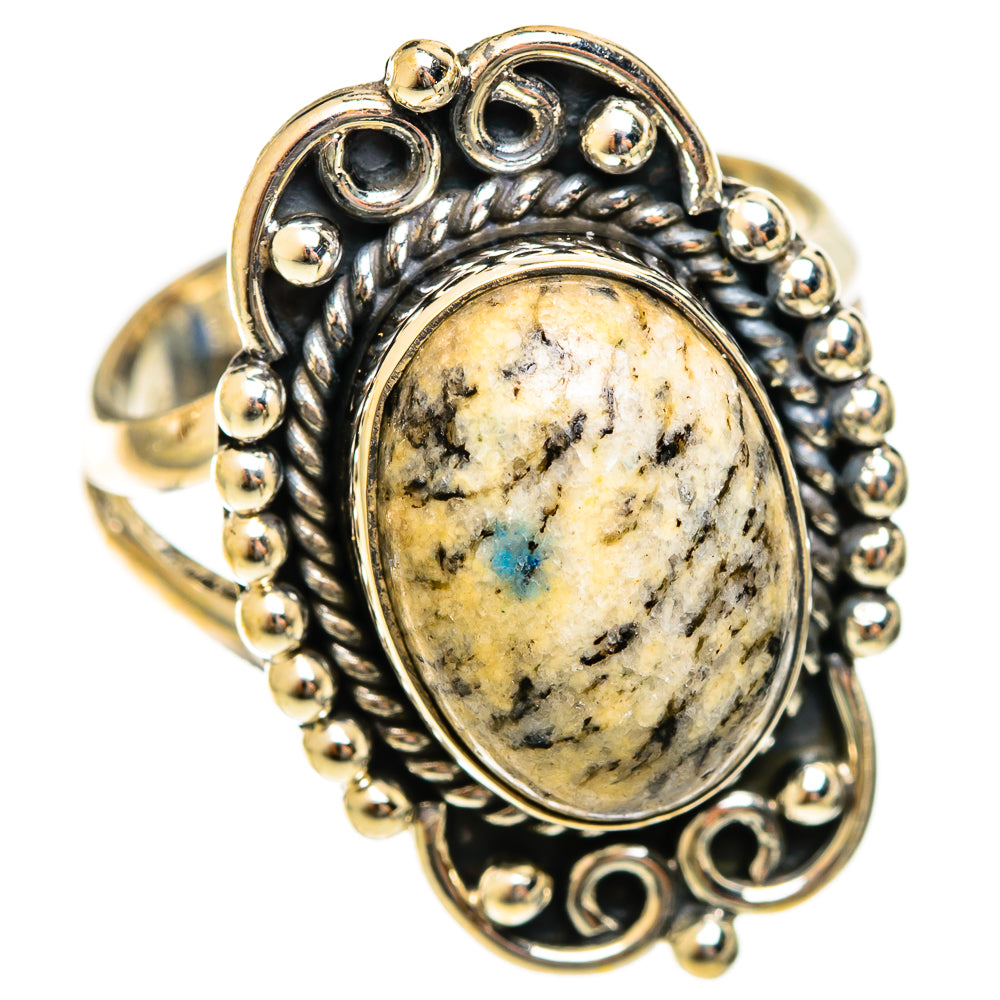 K2 Blue Azurite Rings handcrafted by Ana Silver Co - RING122277 - Photo 2