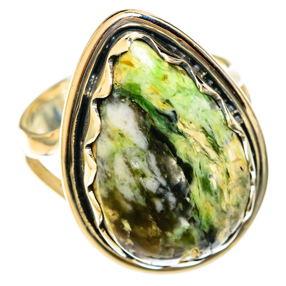 Australian Green Opal Rings handcrafted by Ana Silver Co - RING122285 - Photo 2
