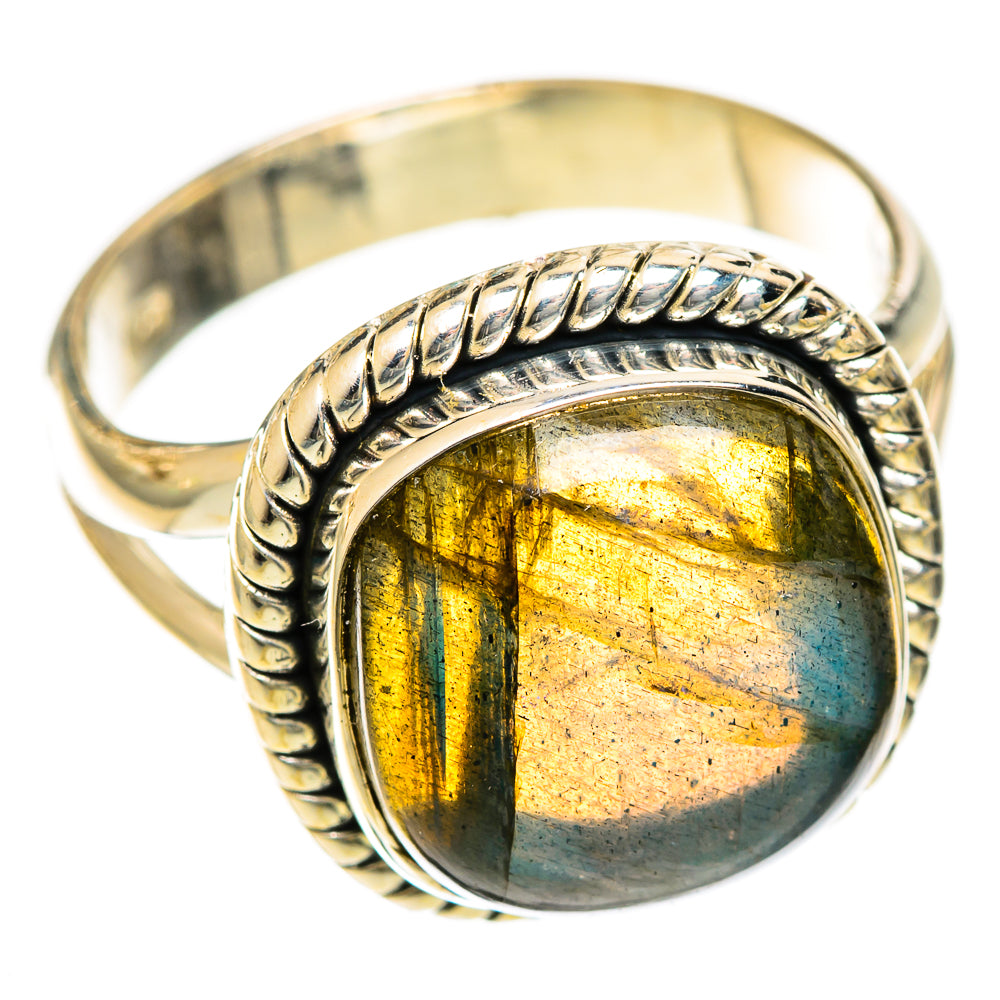 Labradorite Rings handcrafted by Ana Silver Co - RING122300 - Photo 2