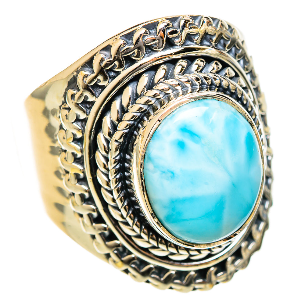 Larimar Rings handcrafted by Ana Silver Co - RING122305 - Photo 2