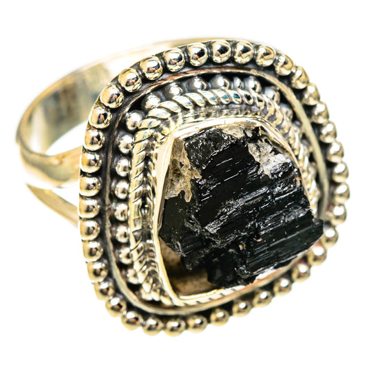 Black Tourmaline Rings handcrafted by Ana Silver Co - RING122317 - Photo 2