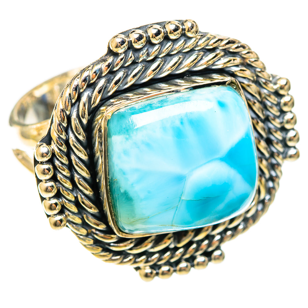 Larimar Rings handcrafted by Ana Silver Co - RING122323 - Photo 2