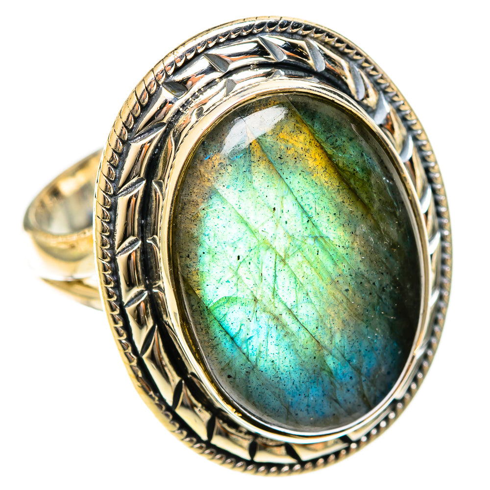 Labradorite Rings handcrafted by Ana Silver Co - RING122326 - Photo 2
