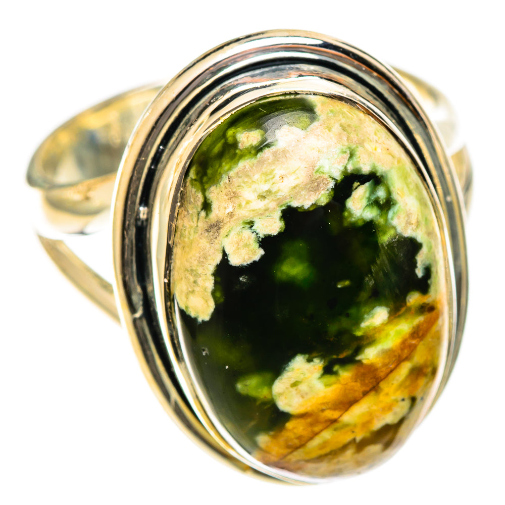 Australian Green Opal Rings handcrafted by Ana Silver Co - RING122327 - Photo 2