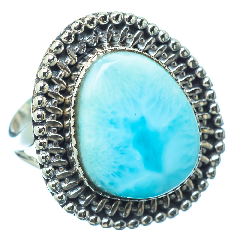 Larimar Rings handcrafted by Ana Silver Co - RING12233