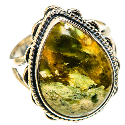 Australian Green Opal Rings handcrafted by Ana Silver Co - RING122345 - Photo 2