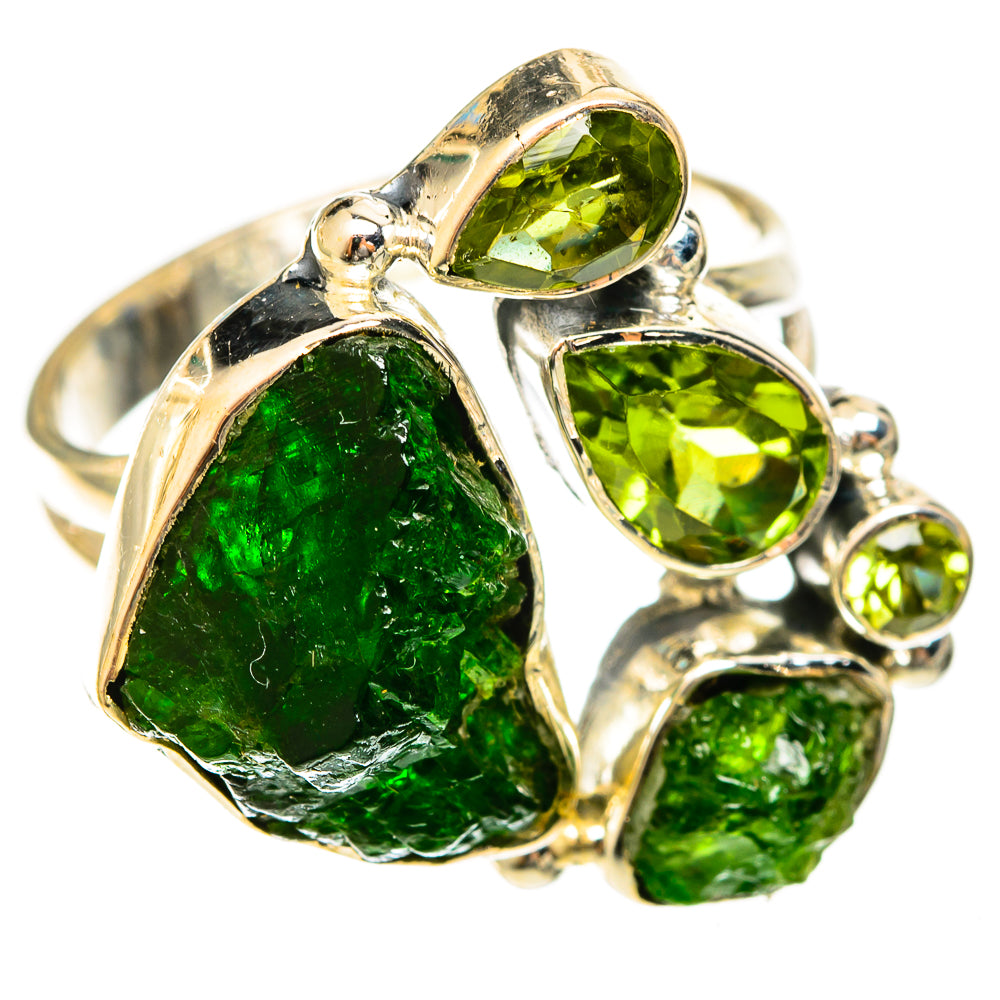 Chrome Diopside Rings handcrafted by Ana Silver Co - RING122346 - Photo 2