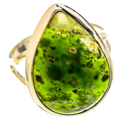 Australian Green Opal Rings handcrafted by Ana Silver Co - RING122364 - Photo 2