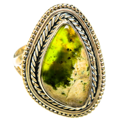 Australian Green Opal Rings handcrafted by Ana Silver Co - RING122366 - Photo 2