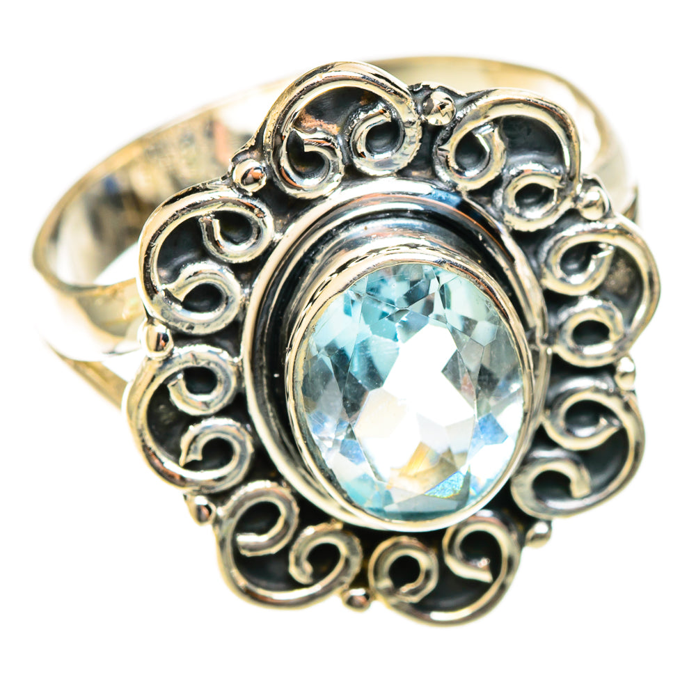 Blue Topaz Rings handcrafted by Ana Silver Co - RING122374 - Photo 2