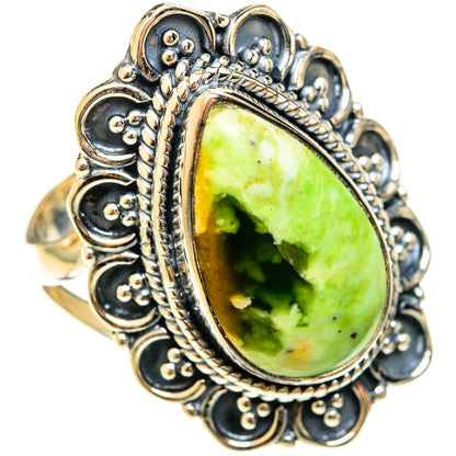 Australian Green Opal Rings handcrafted by Ana Silver Co - RING122384 - Photo 2