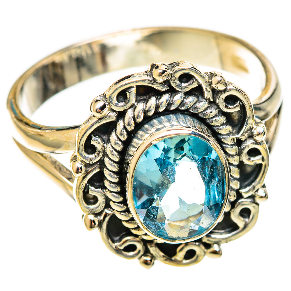 Blue Topaz Rings handcrafted by Ana Silver Co - RING122397 - Photo 2