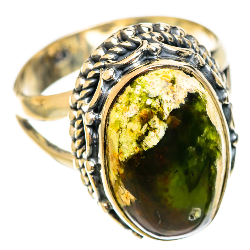 Australian Green Opal Rings handcrafted by Ana Silver Co - RING122401 - Photo 2