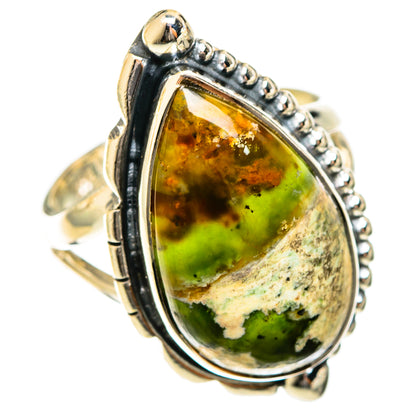 Australian Green Opal Rings handcrafted by Ana Silver Co - RING122428 - Photo 2