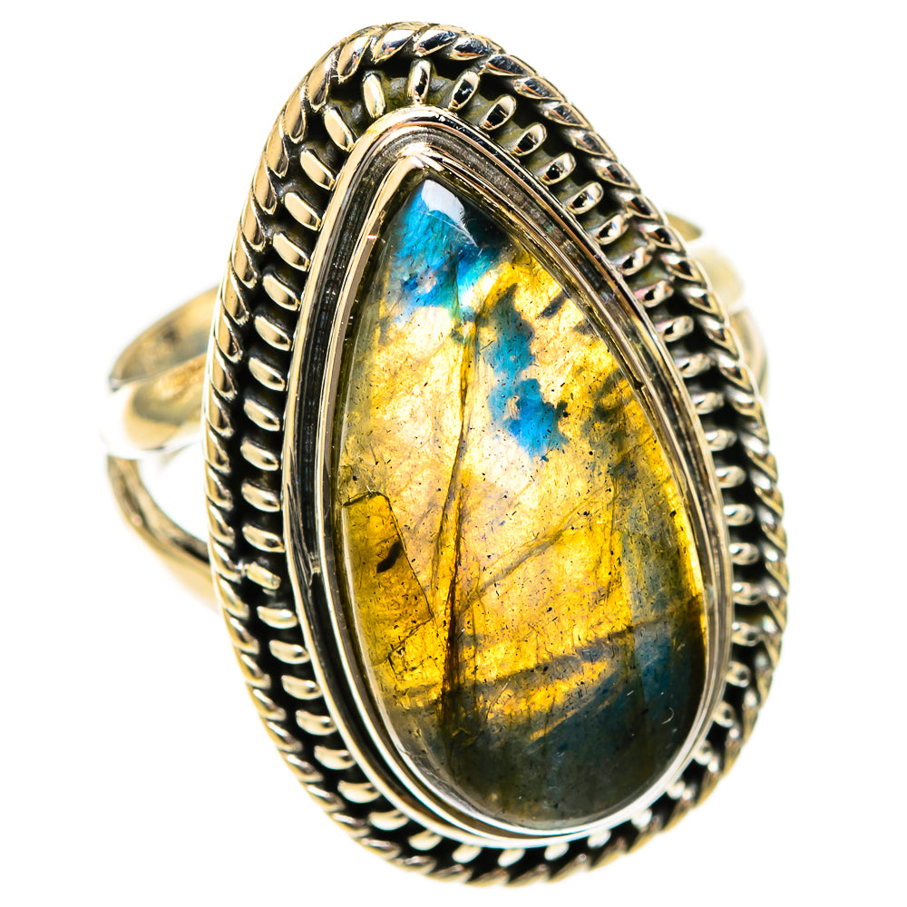 Labradorite Rings handcrafted by Ana Silver Co - RING122434 - Photo 2