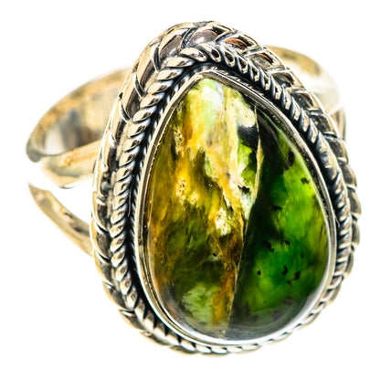 Australian Green Opal Rings handcrafted by Ana Silver Co - RING122440 - Photo 2