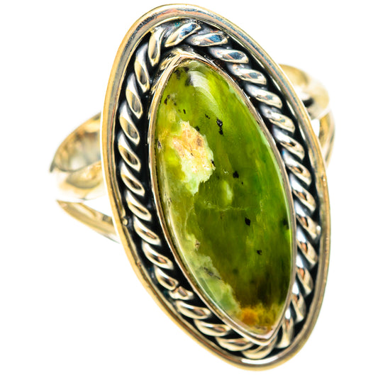 Australian Green Opal Rings handcrafted by Ana Silver Co - RING122447 - Photo 2