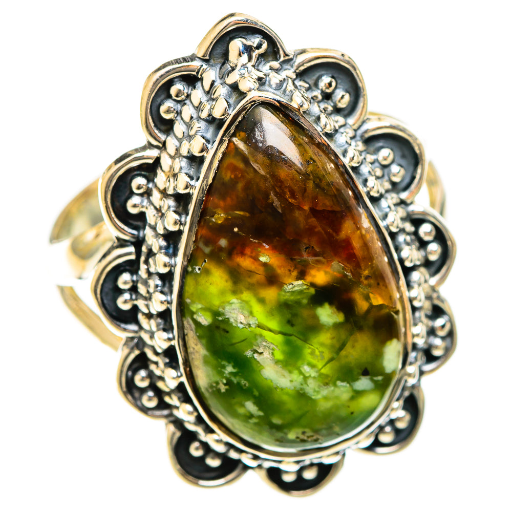 Australian Green Opal Rings handcrafted by Ana Silver Co - RING122448 - Photo 2