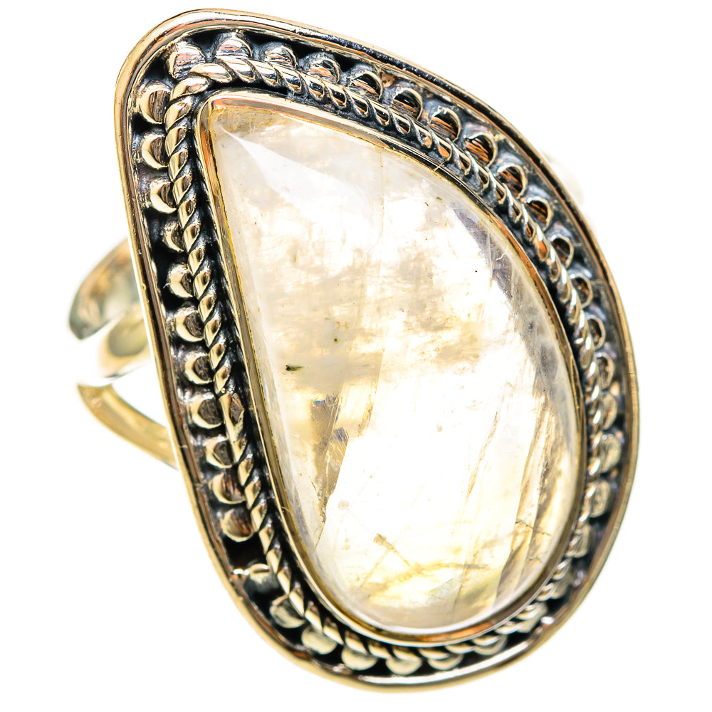 Rainbow Moonstone Rings handcrafted by Ana Silver Co - RING122458 - Photo 2