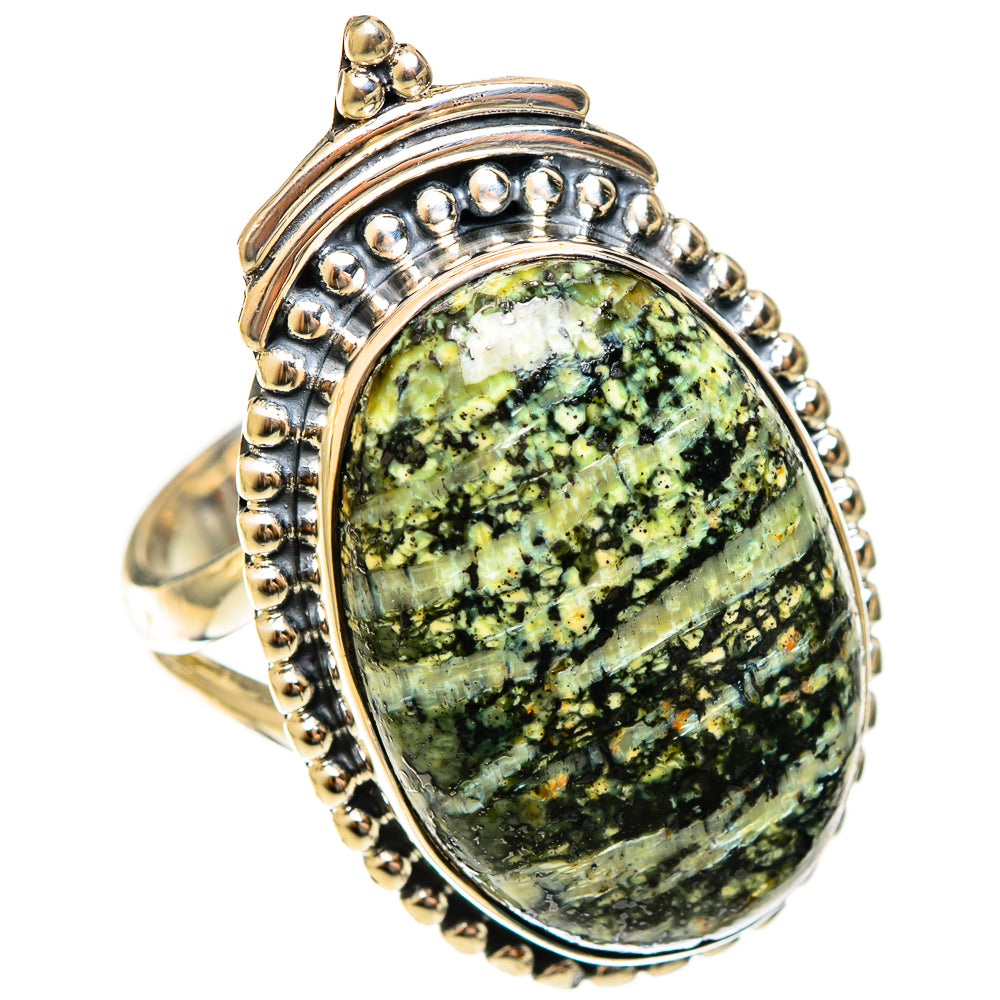 Green Swiss Opal Rings handcrafted by Ana Silver Co - RING122480 - Photo 2