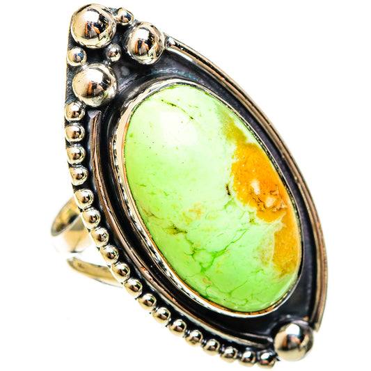 Lemon Chrysoprase Rings handcrafted by Ana Silver Co - RING122483 - Photo 2