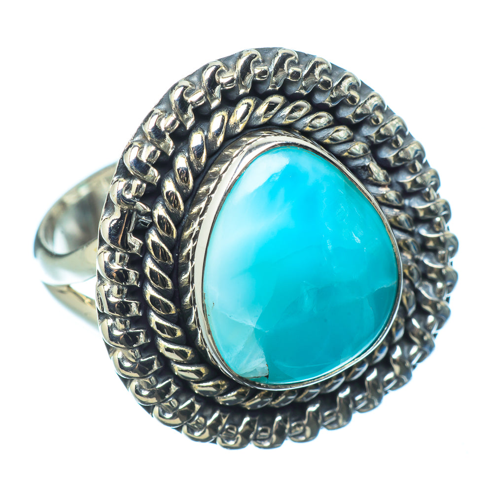 Larimar Rings handcrafted by Ana Silver Co - RING12248