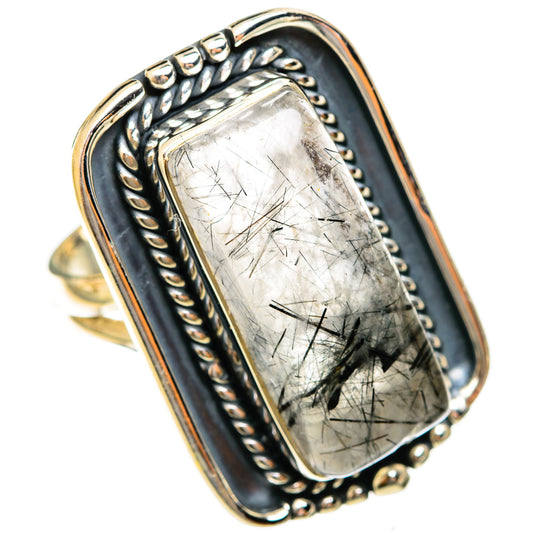 Tourmalinated Quartz Rings handcrafted by Ana Silver Co - RING122494 - Photo 2