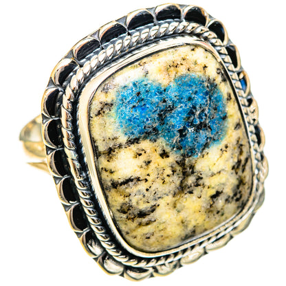 K2 Blue Azurite Rings handcrafted by Ana Silver Co - RING122503 - Photo 2