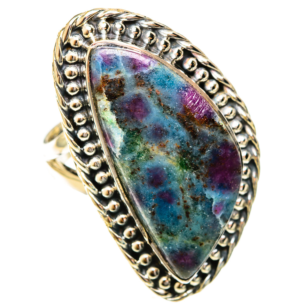 Ruby Fuchsite Rings handcrafted by Ana Silver Co - RING122505 - Photo 2