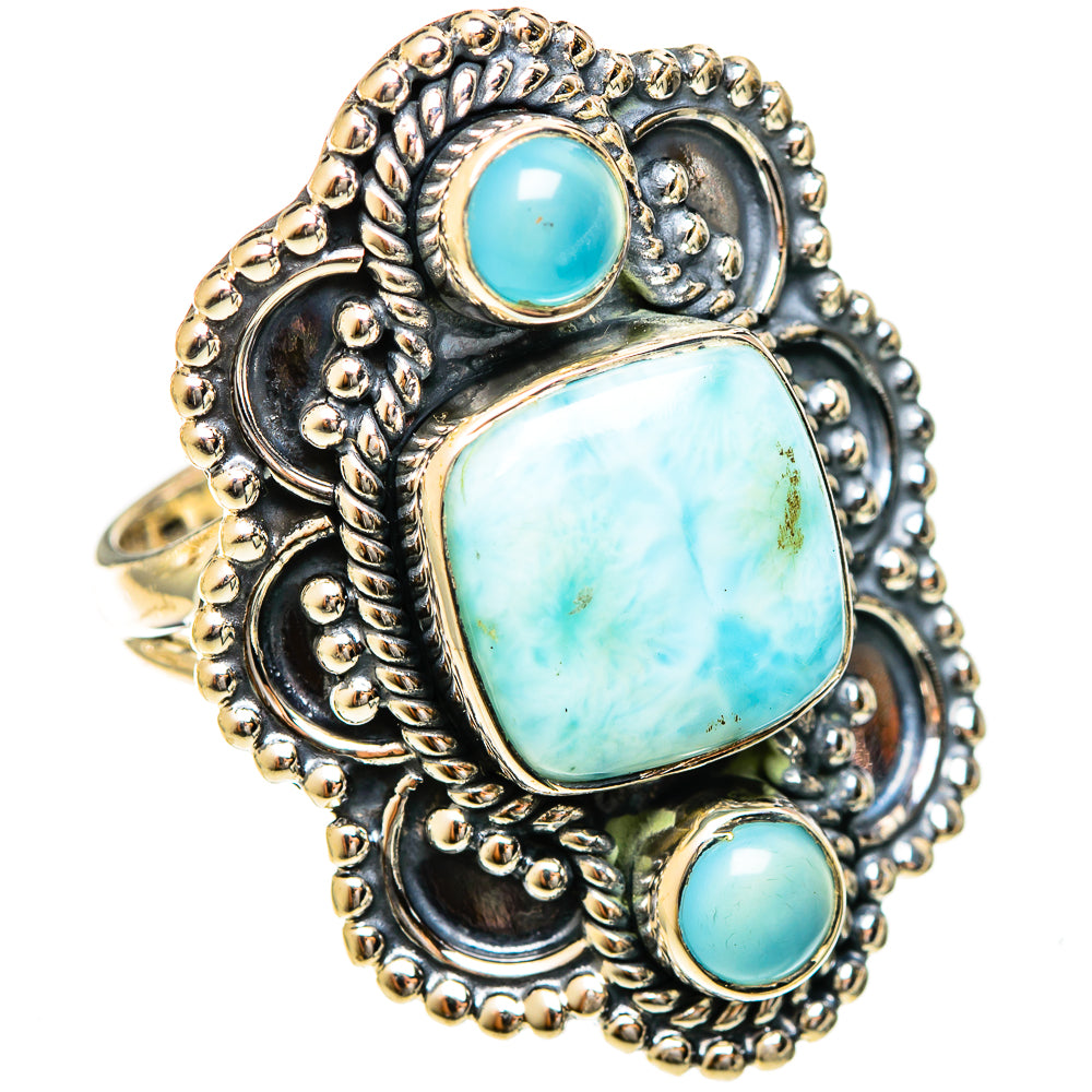 Larimar Rings handcrafted by Ana Silver Co - RING122507 - Photo 2