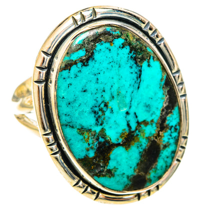 Tibetan Turquoise Rings handcrafted by Ana Silver Co - RING122508 - Photo 2