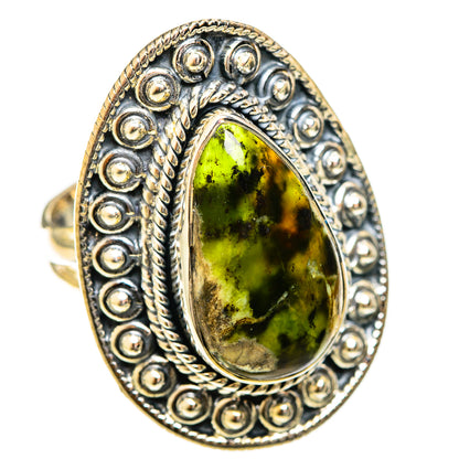 Australian Green Opal Rings handcrafted by Ana Silver Co - RING122510 - Photo 2