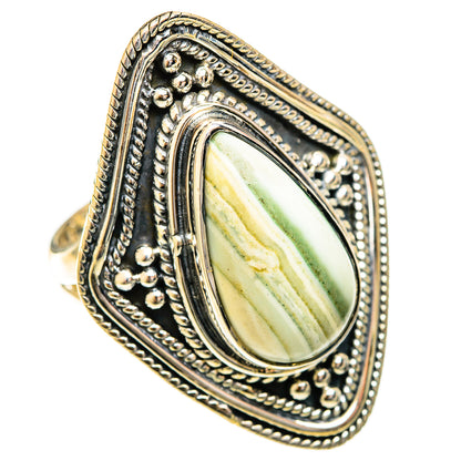 Green Jasper Rings handcrafted by Ana Silver Co - RING122511 - Photo 2