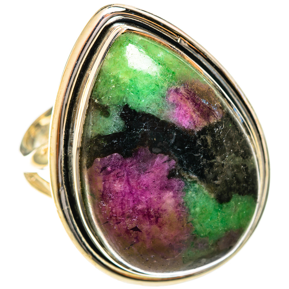 Ruby Zoisite Rings handcrafted by Ana Silver Co - RING122513 - Photo 2