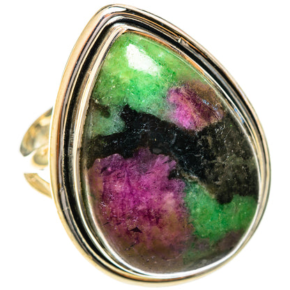 Ruby Zoisite Rings handcrafted by Ana Silver Co - RING122513 - Photo 2