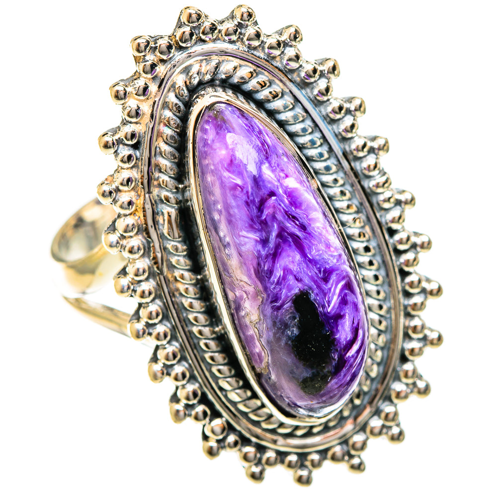 Charoite Rings handcrafted by Ana Silver Co - RING122526 - Photo 2