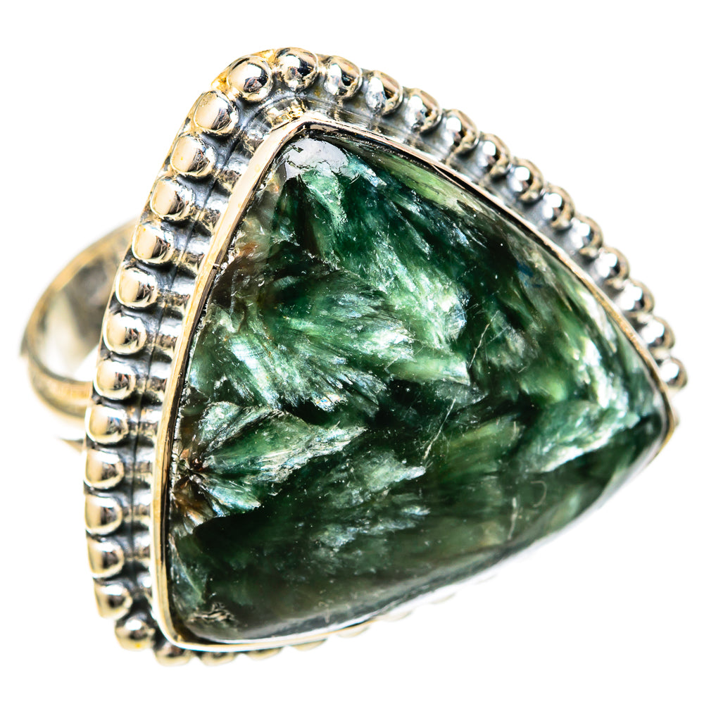 Seraphinite Rings handcrafted by Ana Silver Co - RING122540 - Photo 2