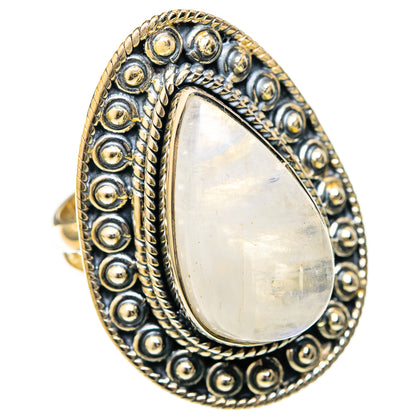 Rainbow Moonstone Rings handcrafted by Ana Silver Co - RING122555 - Photo 2