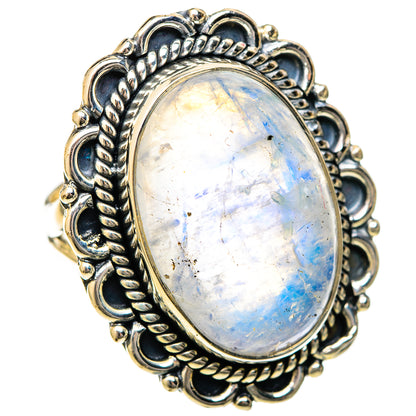 Rainbow Moonstone Rings handcrafted by Ana Silver Co - RING122556 - Photo 2